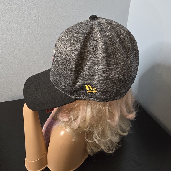 Pittsburgh Steelers Hat Fitted Mens Med/Large Black NFL Football New Era Chrome - Picture 2 of 8